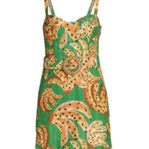 FARM RIO Raining Bananas Mini Dress